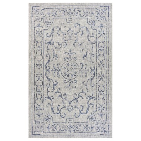 Palacedesigns 8 x 10 ft. Blue Ornate Indoor & Outdoor Area Rug - Blue - 8' x 10' PA3648333